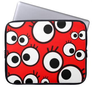 Funda Para Portátil Patrón de ojos saltones rojos juguetones
