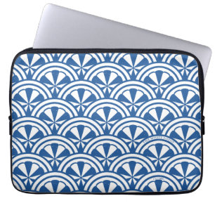 Funda Para Portátil Patrón de ondas costeras - El Lotus blanco