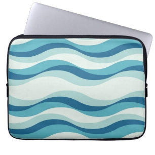 Funda Para Portátil Patrón de ondas de tonos azules