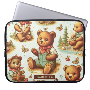 Funda Para Portátil Patrón de osito de peluche de color