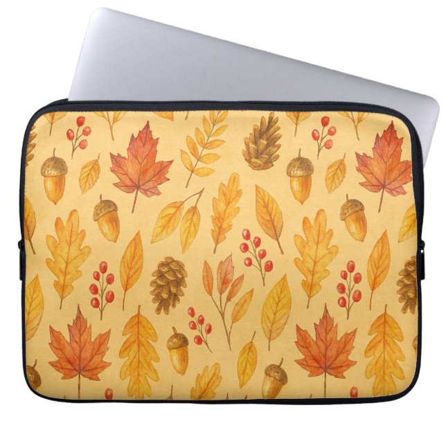 Funda Para Portátil Patrón de otoño natural (Frente)