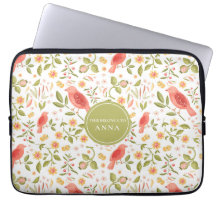 Patrón de Pájaro Floral – Diseño Botánico Elegante