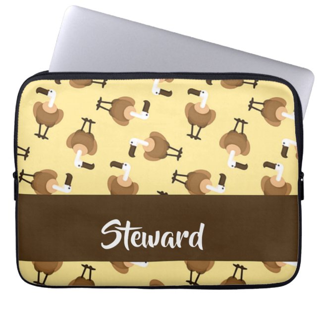 Funda Para Portátil Patrón de pájaro pardo (Frente)