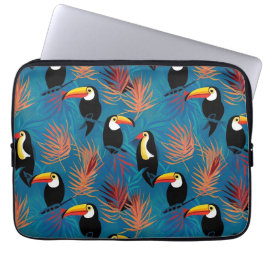 Funda Para Portátil Patrón de pájaro tropical vibrante de almohada tác