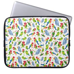 Funda Para Portátil Patrón de pájaros de época, patrón de paracaídas c