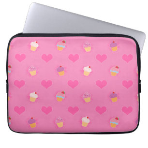 Funda Para Portátil Patrón de pastel rosa