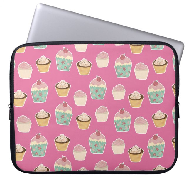 Funda Para Portátil Patrón de pastelito adorable (Frente)