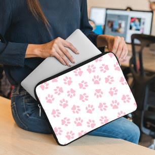 Funda Para Portátil Patrón De Patas, Patas De Perro, Patas De Bebé Ros