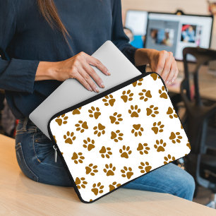 Funda Para Portátil Patrón De Patas, Patas De Perro, Rutas De Oro Nara