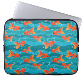 Funda Para Portátil Patrón de peces de colores y agua