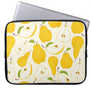 Funda Para Portátil Patrón de pera sin foco. Diferentes peras de fruta