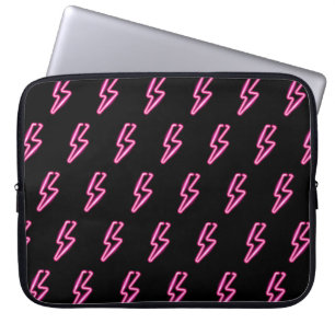 Funda Para Portátil Patrón de pernos de luz de neón rosado