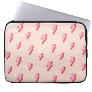 Funda Para Portátil Patrón de pernos de luz rosa