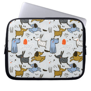 Funda Para Portátil Patrón de perro de garabato