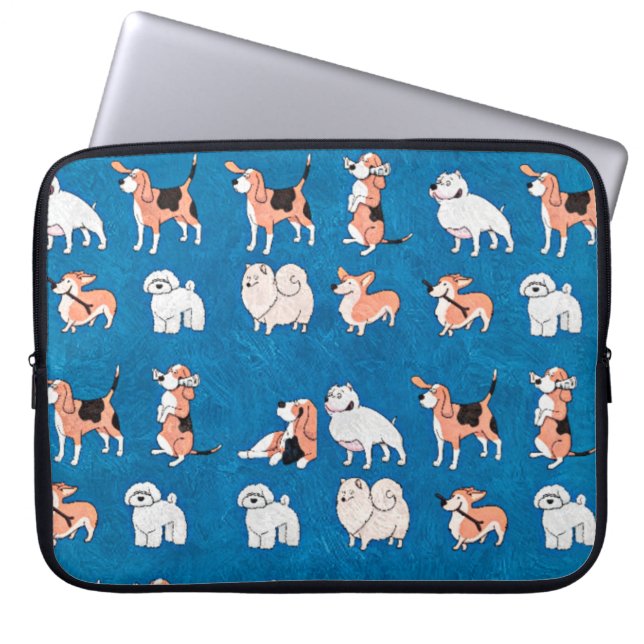 Funda Para Portátil Patrón de perro lindo (Frente)