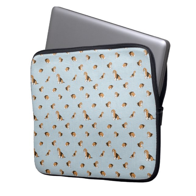 Funda Para Portátil Patrón de perros (Anverso izquierdo)