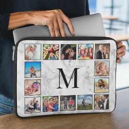 Funda Para Portátil Patrón de Piedra de Mármol Blanco