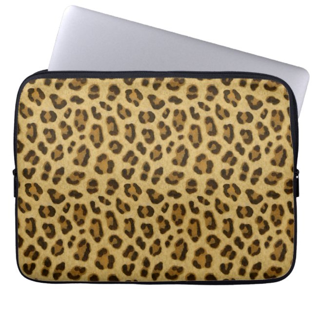 Funda Para Portátil Patrón de piel de impresión de animales leopardos (Frente)