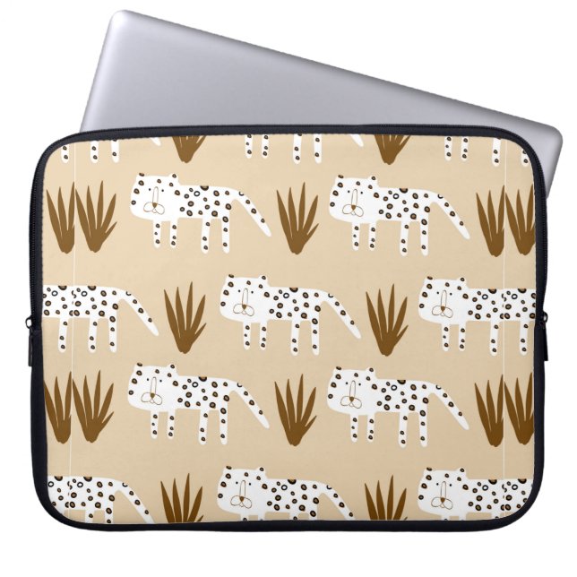 Funda Para Portátil Patrón de piel de leopardo (Frente)