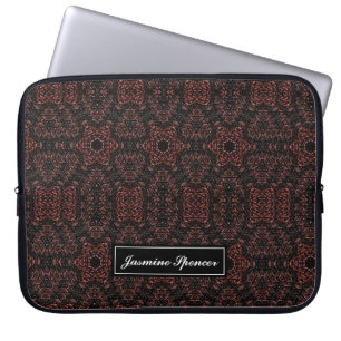 Funda Para Portátil Patrón de piel de serpiente único marrón