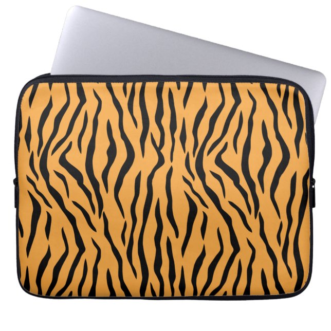 Funda Para Portátil Patrón de piel de tigre salvaje (Frente)