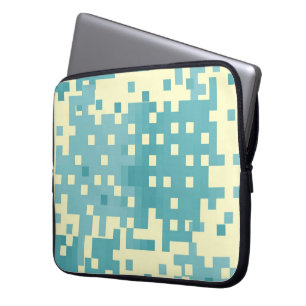 Funda Para Portátil Patrón de píxeles azul y cian