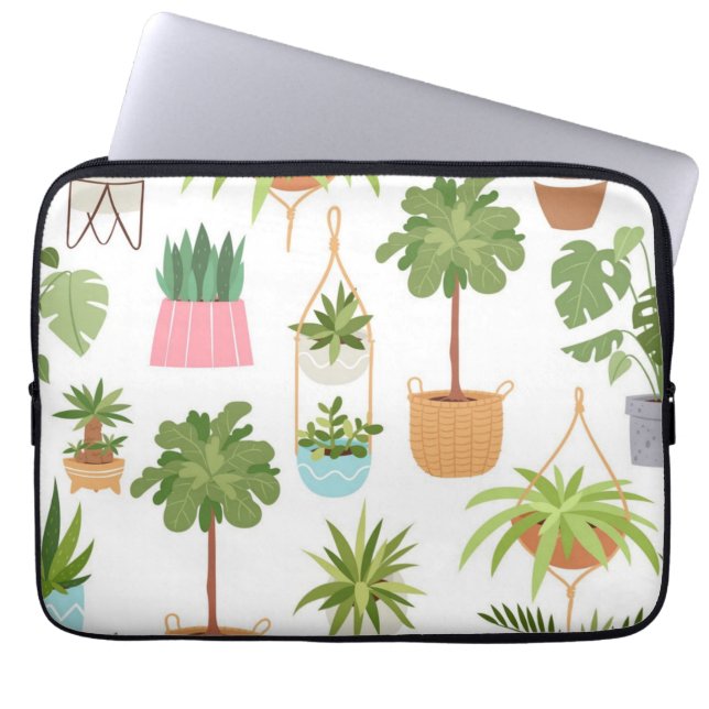 Funda Para Portátil Patrón de planta (Frente)