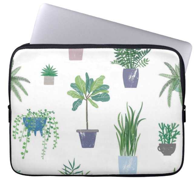 Funda Para Portátil Patrón de planta (Frente)