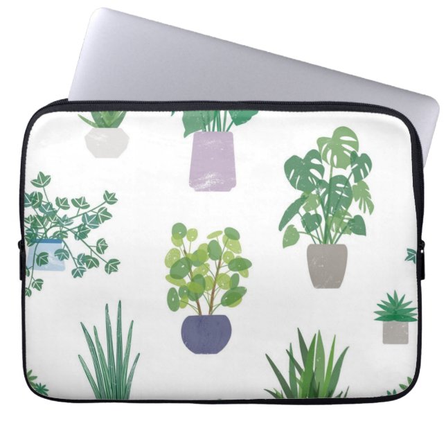 Funda Para Portátil Patrón de planta (Frente)