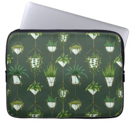 Funda Para Portátil Patrón de planta doméstica de colgar geométrica