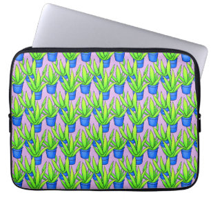 Funda Para Portátil Patrón de plantas Aloe Vera Textil