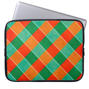Funda Para Portátil Patrón de plasto de tartán rojo y verde