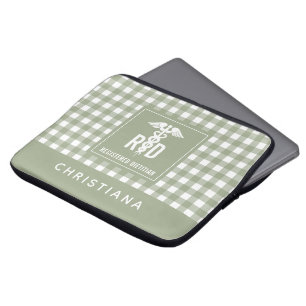Funda Para Portátil Patrón de platillos de dietista registrado de RD p