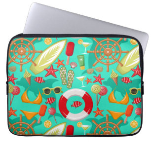 Funda Para Portátil patrón de playa de verano de vacaciones
