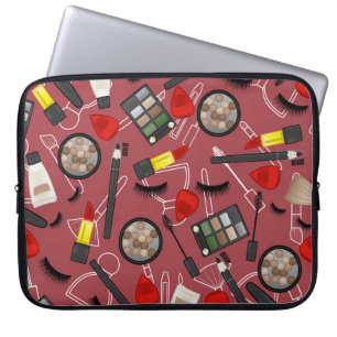 Funda Para Portátil Patrón de productos de belleza en una aplicación d