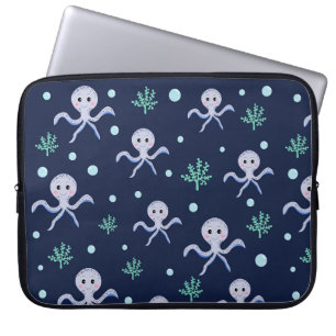Funda Para Portátil Patrón de pulpo bajo el mar