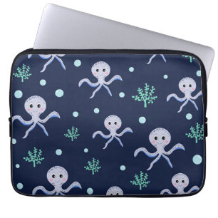 Funda Para Portátil Patrón de pulpo bajo el mar