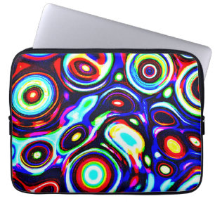 Funda Para Portátil Patrón de pulso de neón vibrante