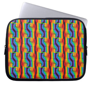 Funda Para Portátil Patrón de puño arco iris