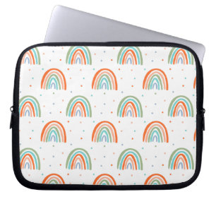 Funda Para Portátil Patrón de punto de la polca arcoiris colorida