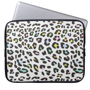 Funda Para Portátil Patrón de punto de leopardo de Pastel