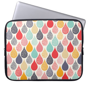 Funda Para Portátil Patrón de puntos de arte pop Raindrop