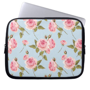 Funda Para Portátil Patrón de puntos de polka y rosas