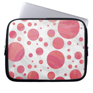 Funda Para Portátil Patrón de puntos en espiral de salmón