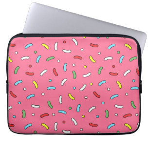 Funda Para Portátil Patrón de Purpurina de Caramelo Rosa Divertido