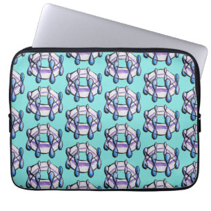 Funda Para Portátil Patrón de química orgánica de la Molécula de Benze