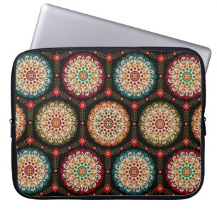 Funda Para Portátil patrón de ramas de círculo colorido abstracto
