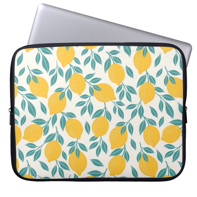 Funda Para Portátil Patrón de ramas de limón dulce (Frente)
