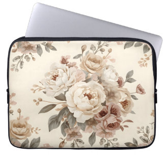 Funda Para Portátil Patrón de ramo floral vintage romántico