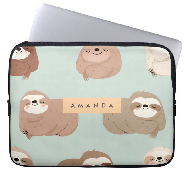 Funda Para Portátil Patrón de ranura adorable Pastel personalizado (Frente)
